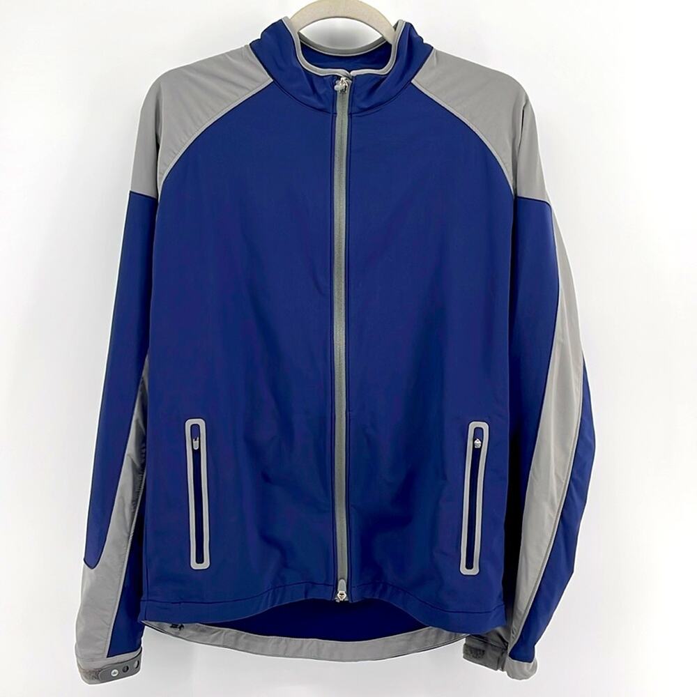 Peter Millar Zephyr light weight performance athletic golf full zip jacket sz S